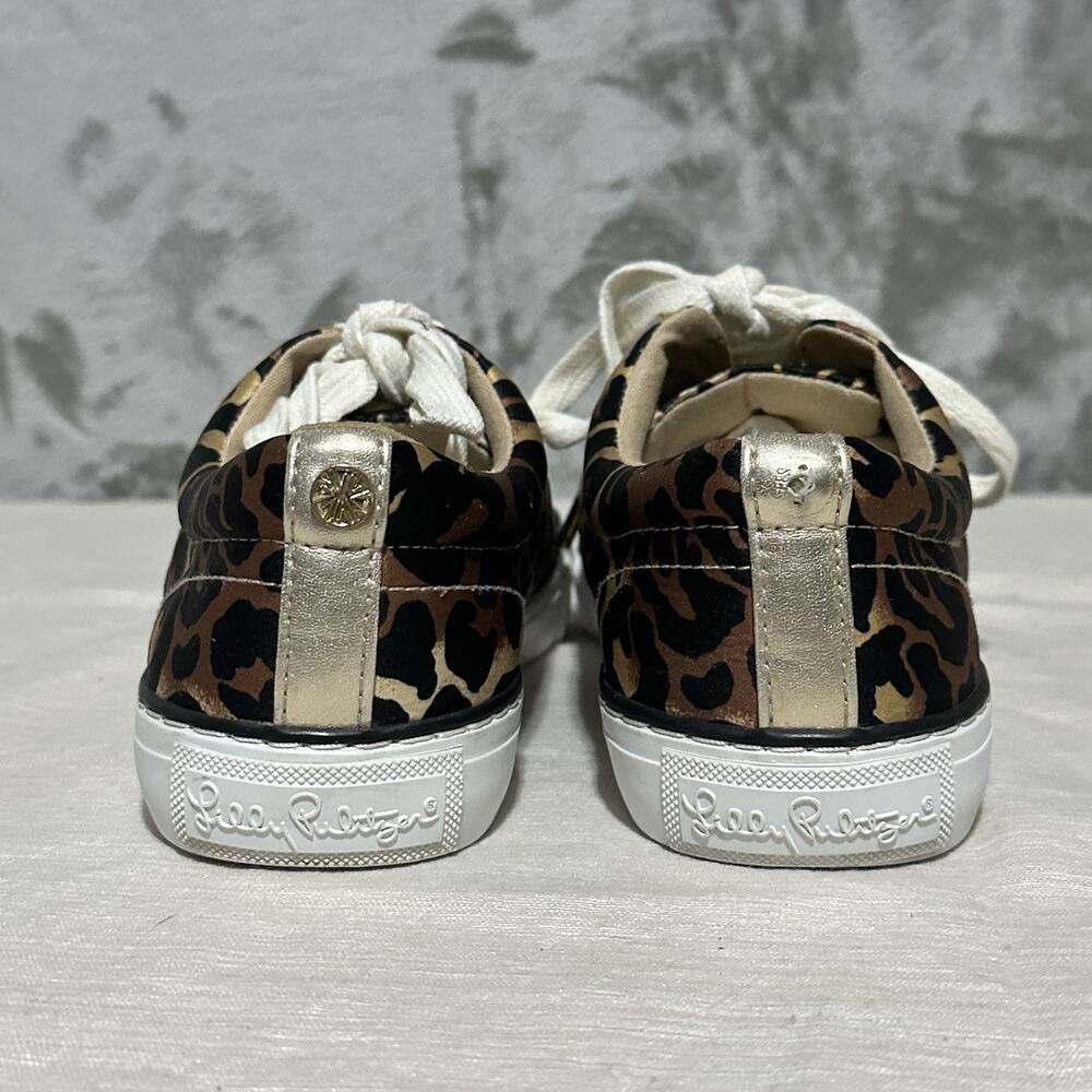 Lilly Pulitzer Hallie Low Rise Sneakers Womens Size 7 Black Preppy Maximalism - Picture 6 of 10
